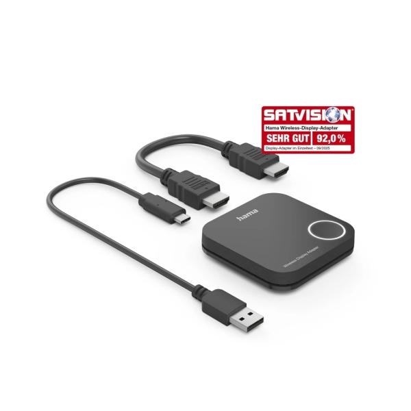 hama essential adaptador de video inalambrico full hd hdmi usb c color negro