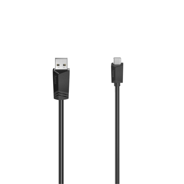 hama essential cable usb usb a macho usb c macho longitud 3m velocidad hasta 480mbps blindaje doble color negro