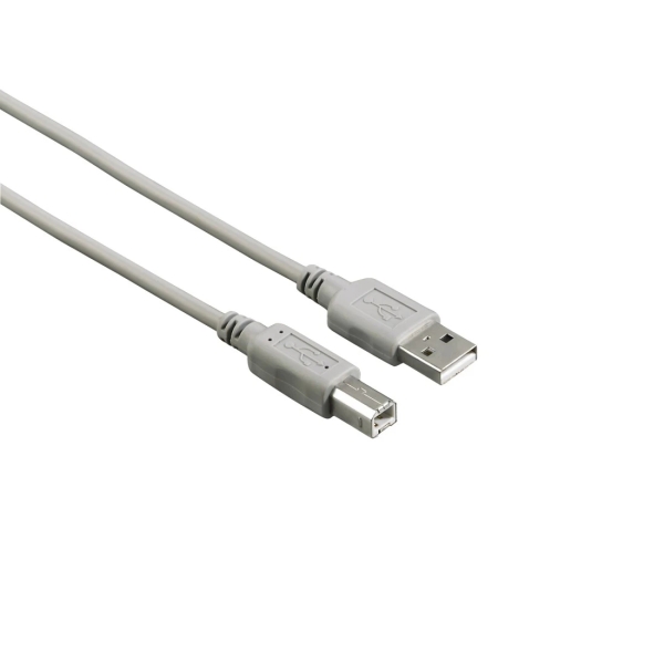 hama entry cable usb longitud 1.5m usb a macho usb b macho velocidad hasta 480mbps color gris