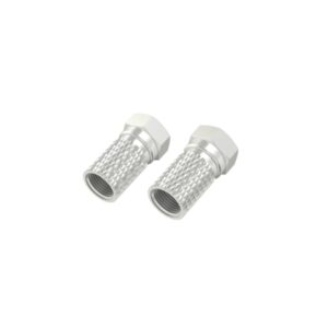 hama essential pack de 2 conectores f macho cables hasta de 5.5mm fijacion con tornillo color plata