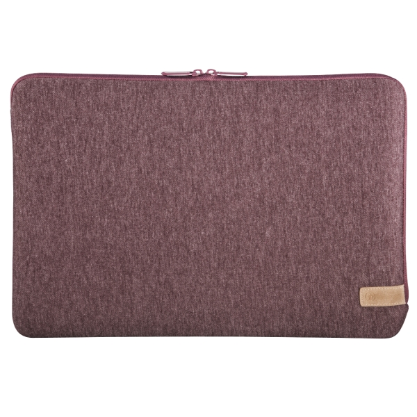 hama jersey funda para portatiles hasta 14.1" cierre con cremallera forro interior suave color rojo