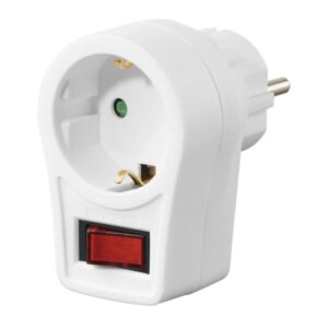 hama apatador de enchufe con interruptor potencia maxima 3680w color blanco