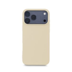 hama fantastic feel funda para iphone 17 pro max antideslizante poliuretano termoplastico bordes elevados color beige