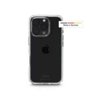 hama extreme protect funda para iphone 16 pro antideslizante policarbonato proteccion d3o bordes elevados color transparente