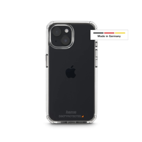 hama extreme protect funda para iphone 15 antideslizante policarbonato proteccion d3o bordes elevados color transparente
