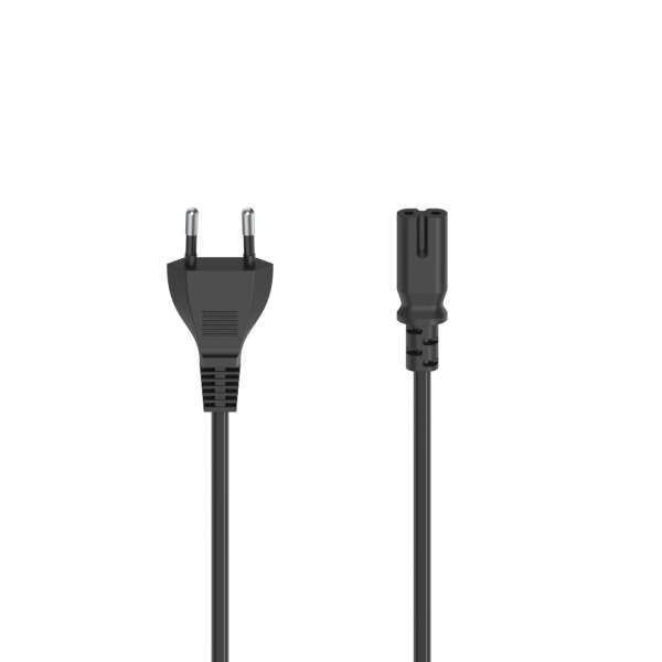 hama essential cable de alimentacion cee7/16 macho hembra c7 longitud 1.5m seccion 0.75mm2 color negro