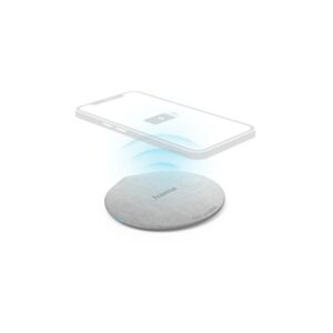 hama qi fc10 metal cargador inalambrico potencia 10w usb c indicador led carga rapida color blanco
