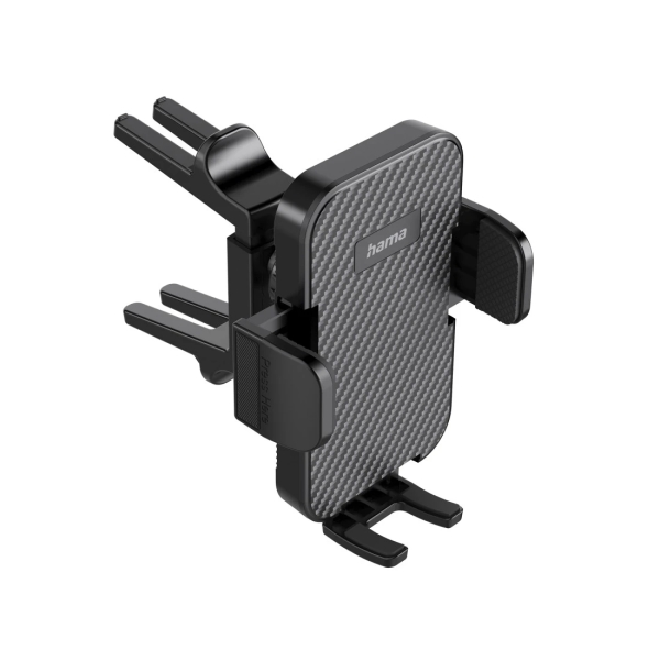 hama soporte de coche para smartphone pinza para rejilla peso max 230g universal color negro
