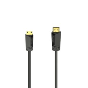 hama essential cable hdmi 4k macho longitud 1.5m soporta 3d terminales chapados en oro ethernet velocidad hasta 18gbps blindaje completo color negro