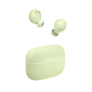 hama freedom buddy ii auriculares con microfono omnidireccional bluetooth rango 10m asistente de voz carga por usb c color menta