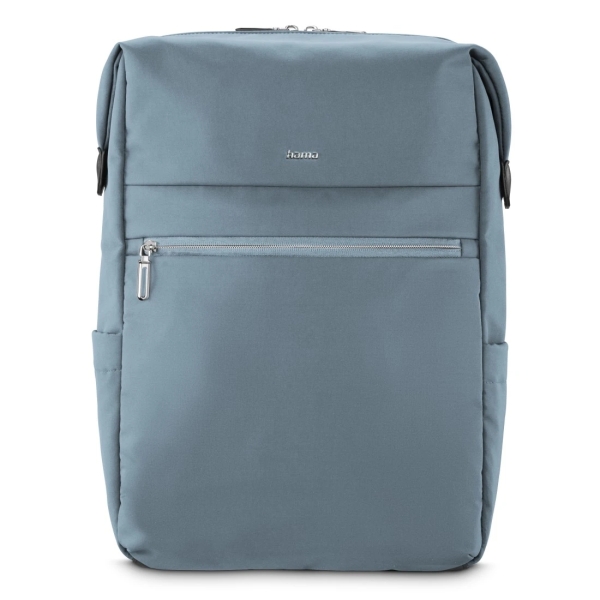 hama ultimate mochila para portatiles hasta 16.2" capacidad 15l poliester interior acolchado cremallera bidireccional base reforzada bolsillos laterales 34x44x11cm color azul