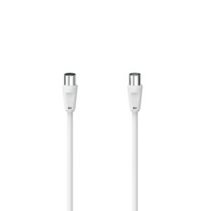 hama cable coaxial de antena macho/hembra longitud 5m color blanco