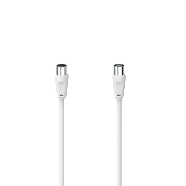 hama cable coaxial de antena macho/hembra longitud 5m color blanco
