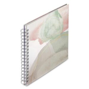 hama watercolor album de fotos con espiral 50 paginas blancas tapa de papel con textura 28x24cm multicolor
