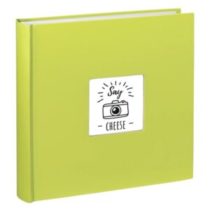 hama fine art album de fotos 100 paginas blancas tapa de papel con textura 30x30cm color verde lima