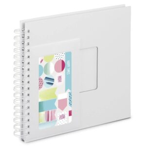 hama album de fotos con espiral 50 paginas blancas 28x24cm color blanco