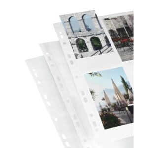 hama pack de 10 fundas para fotos a4 capacidad 8 fotos 10x15cm 314x237mm color blanco