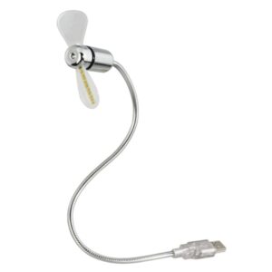 hama ventilador usb visualizacion temperatura longitud 30cm flexible color plata