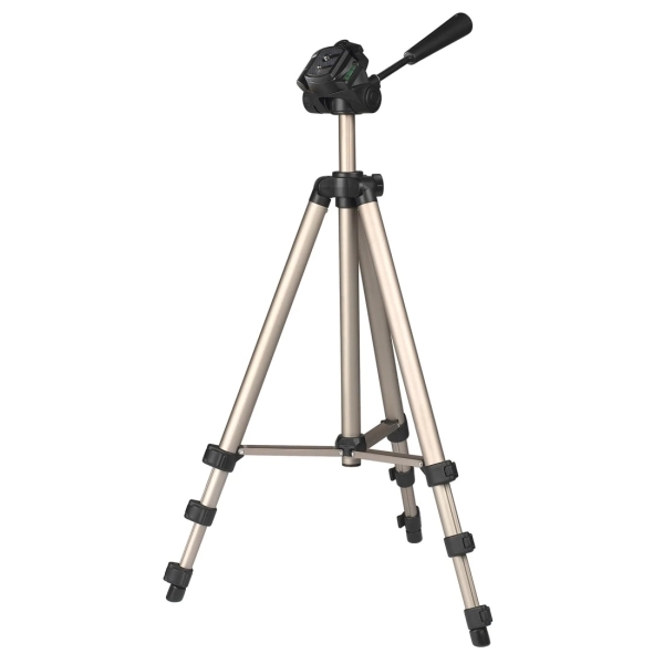 hama star 75 tripode para camara con rosca 1/4" peso max 2.5kg altura ajustable hasta 125cm aluminio soporte de liberacion rapida cabezal de 3 vias color beige