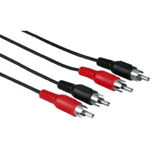 hama cable de audio rca doble conector macho longitud 1.2m color negro
