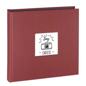 hama fine art album de fotos 100 paginas negras tapa de papel 30x30cm color rojo