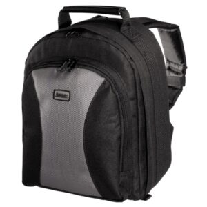 hama track pack ii 140 mochila para camara compartimentos separados para objetivos asa de mano 8x19x23cm color negro