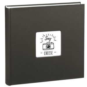 hama fine art album de fotos 100 paginas blancas tapa de papel con textura 30x30cm color negro