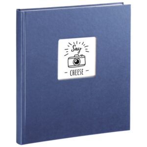 hama fine art album de fotos 50 paginas blancas tapa de papel 29x32cm color azul