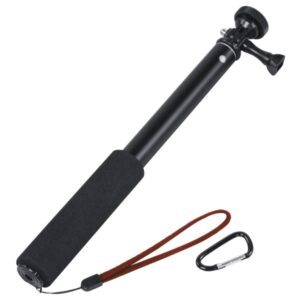 hama selfie 90 palo monopie con rosca de 1/4 longitud de 30 a 90cm cuerpo metalico correa de mano compatible con camaras deportivas color negro