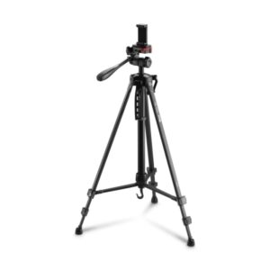 hama star 153 3d tripode para camara y smartphone peso max 990g altura ajustable hasta 153cm manivela en columna central aluminio cabezal de 3 vias color negro