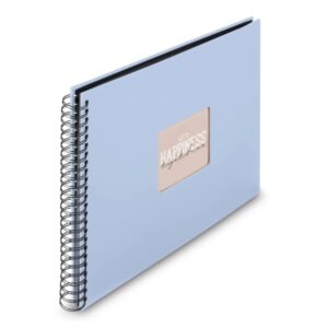 hama fine art album de fotos con espiral 50 paginas negras tapa de papel 36x32cm color azul