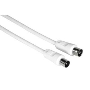 hama cable coaxial de antena macho/hembra longitud 1.5m apantallamiento 75db impedancia 75ohm color blanco