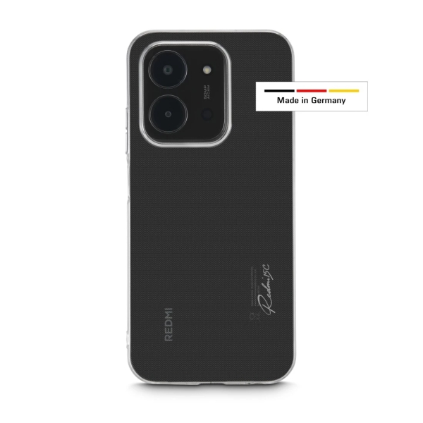 hama always clear funda para xiaomi redmi 15c / 15c 5g antideslizante poliuretano termoplastico bordes elevados color transparente