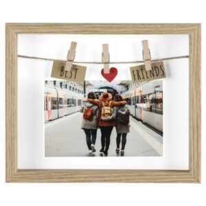 hama mejores amigos marco de fotos 10x15cm madera mdf 22.5x18.5x3.2cm color marron