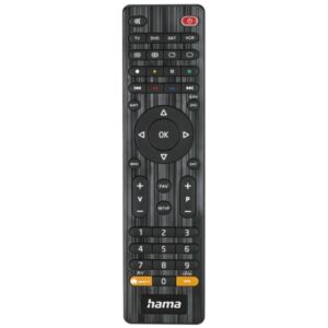 hama mando a distancia para tv 4 en 1 universal alcance 10m 45 botones permite 4 dispositivos simultaneos 17.5x4.5x2cm color negro