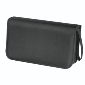 hama antistatic archivador de nylon para 80 cds/dvds fundas de poliester proteccion contra cargas electrostaticas 29.5x16.6x7.5cm color negro