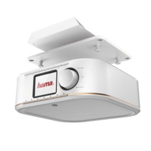 hama dr350 radio digital potencia 5w jack 3.5mm pantalla 2.4" temporizador compacto 33x22x7cm color blanco
