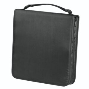 hama antistatic archivador de nylon para 160 cds/dvds fundas de poliester proteccion contra cargas electrostaticas 30.4x33.5x6.8cm color negro