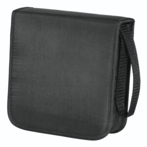 hama antistatic archivador de nylon para 40 cds/dvds fundas de poliester proteccion contra cargas electrostaticas 16.4x17x6.1cm color negro