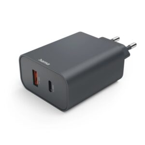 hama cargador de pared potencia 45w usb c usb a power delivery color gris