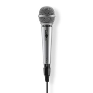 hama jam star microfono dinamico cable 3m 100hz jack 3.5mm cardioide 600 ohm 170x52x52mm color plata