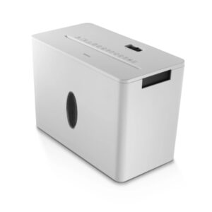 hama safe x40 w destructora de papel manual 210w 8l destruye hasta 4 hojas velocidad 1.8m/min corte transversal p 4 destruye bandas magneticas y tarjetas 29.5x15.5x20.7cm color blanco