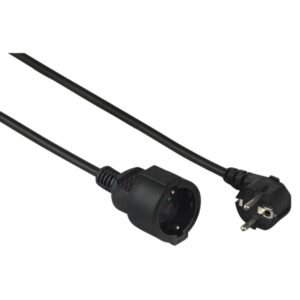 hama cable de alimentacion alargador acodado potencia maxima 3680w longitud 10m seccion 1.5mm2 schuko cee7 color negro