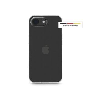 hama always clear funda para iphone 16e antideslizante poliuretano termoplastico bordes elevados color transparente
