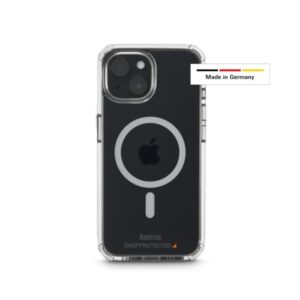 hama extreme protect funda para iphone 15 antideslizante magnetico policarbonato proteccion d3o bordes elevados color transparente