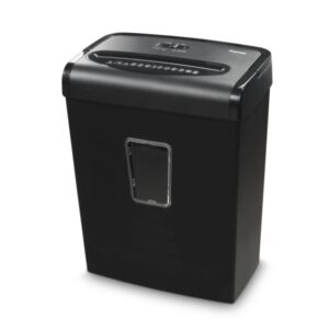 hama premium m8+ destructora de papel manual 400w deposito 20l 68db velocidad 2m/min microcorte p 5 apto cds/dvd destruye bandas magneticas y tarjetas 42x32.5x20.8cm color negro