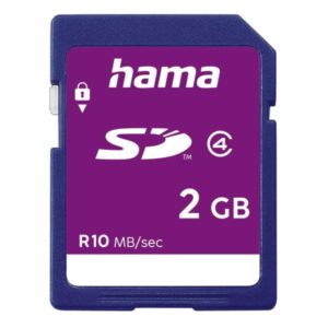hama tarjeta sd 2gb clase 4 10mb/s color azul