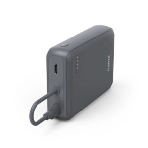 hama travel bateria externa powerbank 10000mah polimero de litio usb c cable integrado carga rapida 2 conexiones de salida 23.5x90x63.2mm color gris
