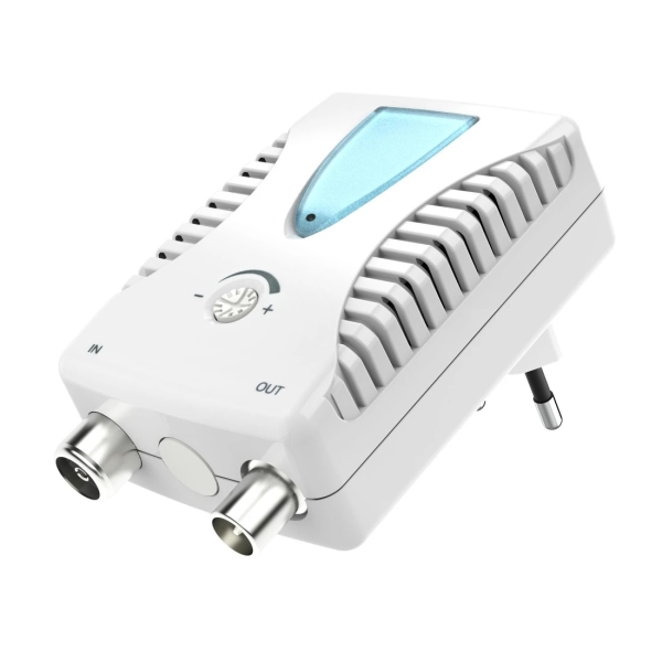 hama essential amplificador de cable de banda ancha catv amplificacion 22db atenuacion 13db color blanco