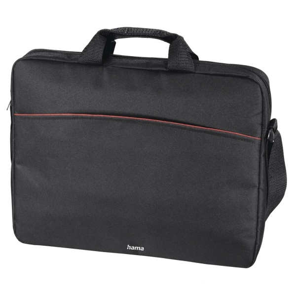 hama tortuga maletin para portatiles hasta 17.3" poliester bandolera ajustable bolsillo frontal interior acolchado 45x5x38cm color negro